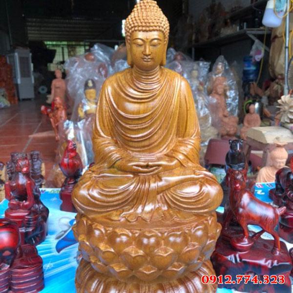Tượng Phật Thích Ca ngồi gỗ hương