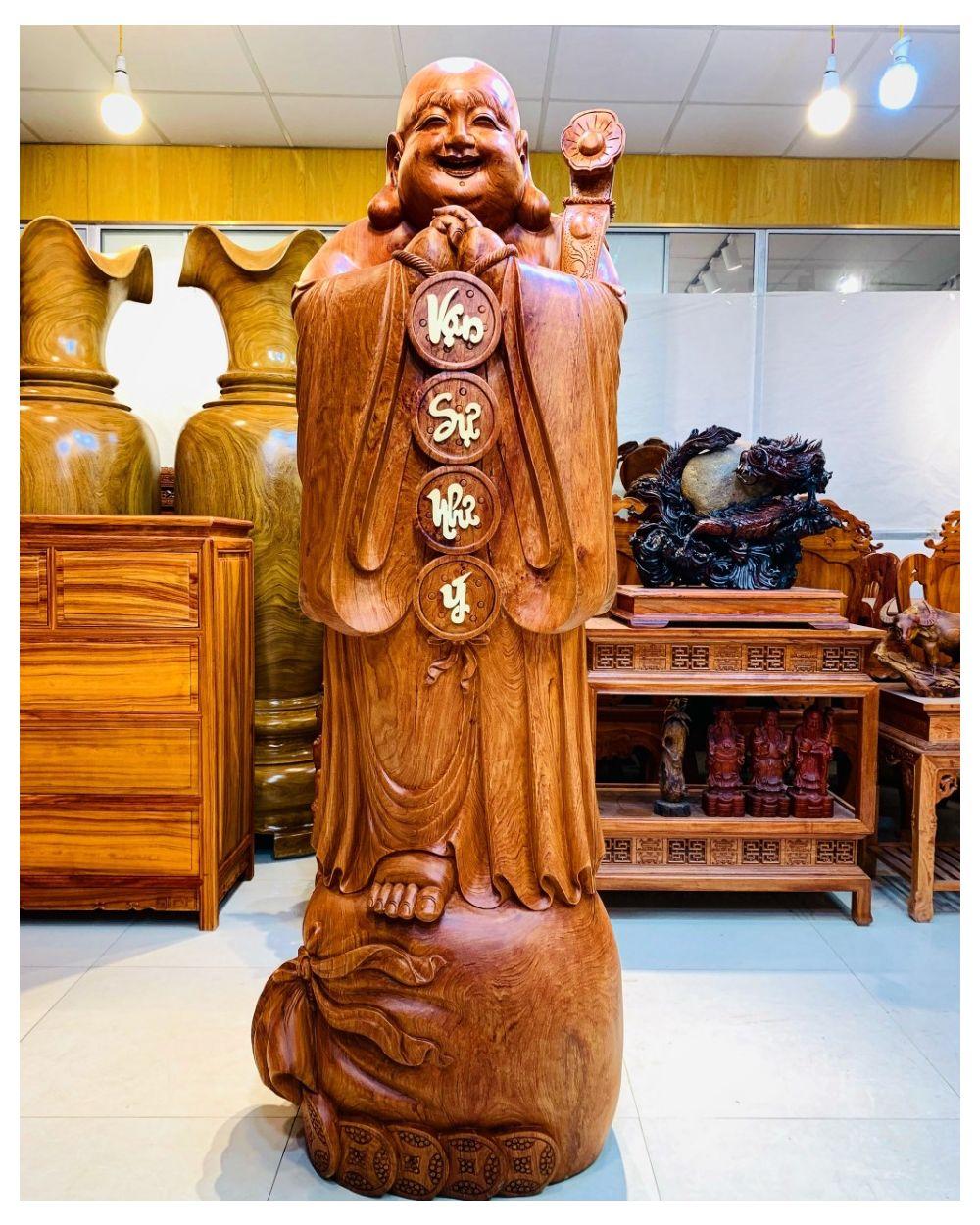 Top 5 mẫu tượng phật di lạc gỗ được ưa chuộng